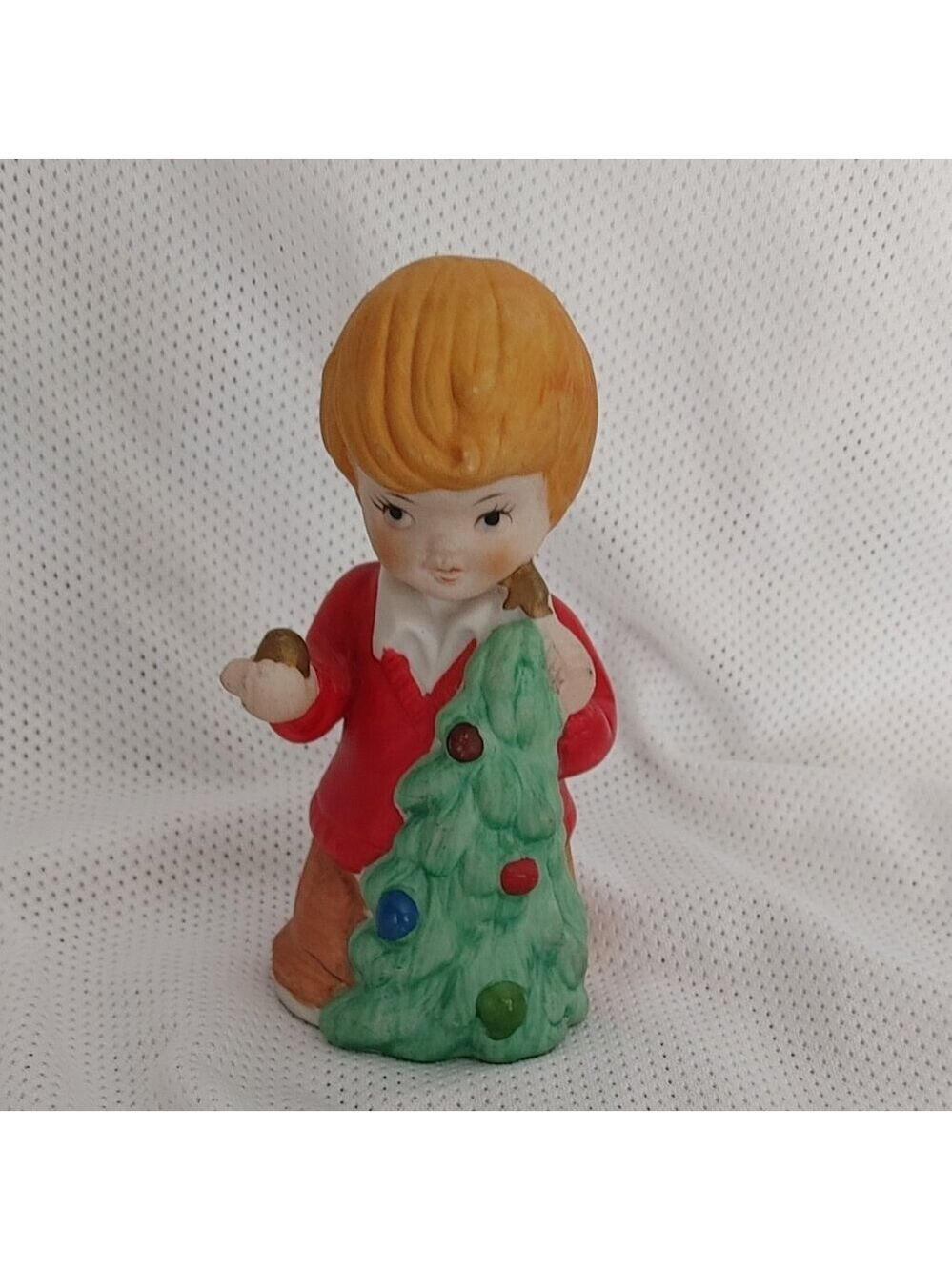 House of Lloyd Porcelain Bell Little Boy Christmas Tree Holidays 1981